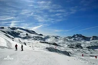 Vallée d'Aoste, piste de la station de ski de Cervinia.
