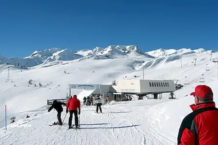Vallée d'Aoste, ski à La Thuile et La Rosière, domaine skiable de l'Espace San Bernardo 
